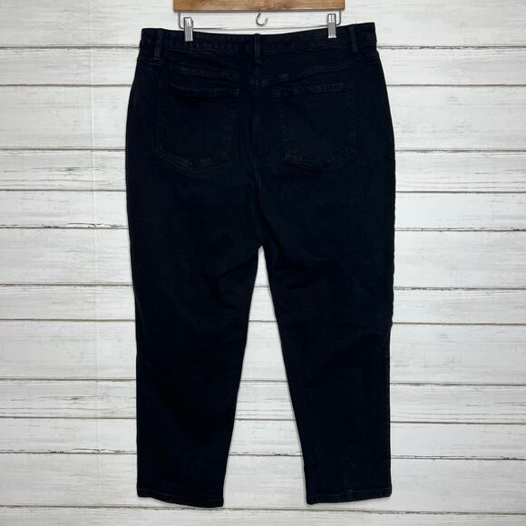 Lane Bryant Black Denim Rhinestone Embellished Jeans Plus Size 18 - Picture 3 of 12